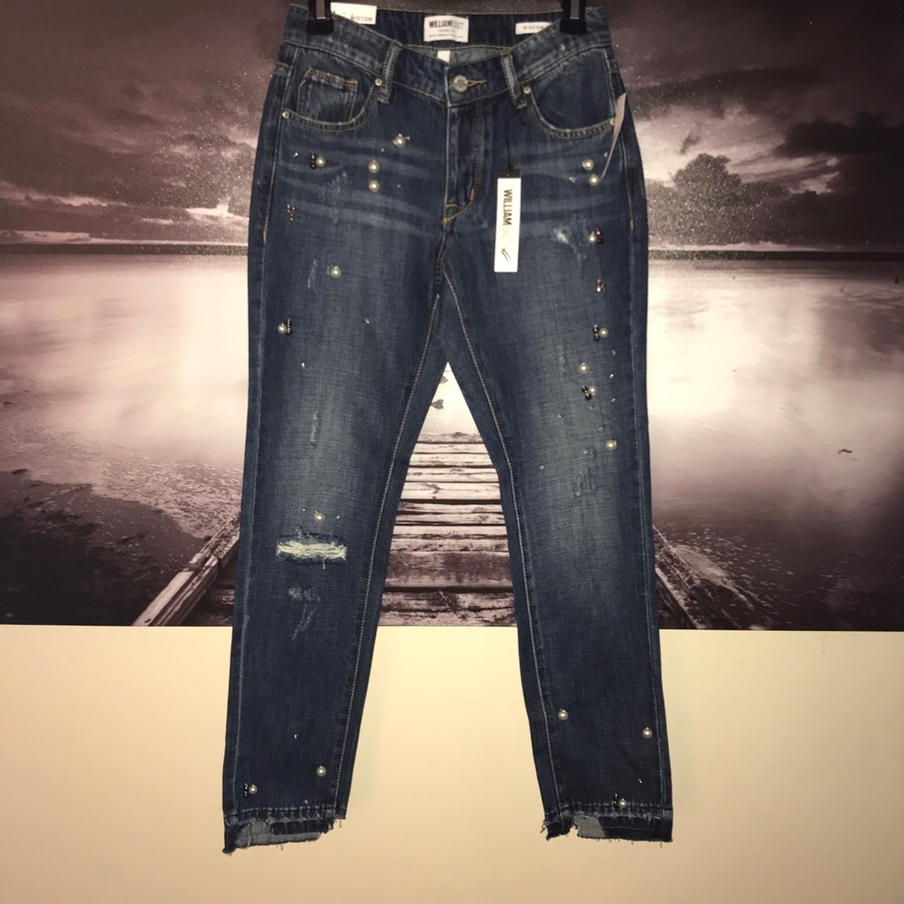 🎉HP🎉William Rast pearl bead jeans 24 - Picture 5 of 6